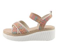 TOM TAILOR Femme 9590240008 Sandale cale, Orange Multi, 36 EU