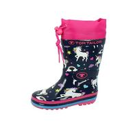 TOM TAILOR Garçon Fille 4275301 Botte de Pluie, Bleu Marine Rose, 30 EU
