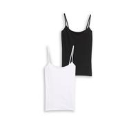 TOM TAILOR Haut noir / blanc, Taille XL