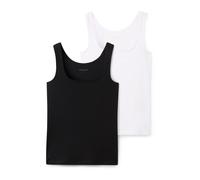 TOM TAILOR Haut noir / blanc, Taille XXXL