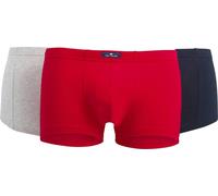 TOM TAILOR Herren Shorts, 3er Pack - X-LASTIC, Boxer Briefs, Pants, Stretch Coton Marine/Rot/Grau S