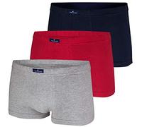 TOM TAILOR Boxers bleu foncé / gris chiné / rouge clair, Taille M-L