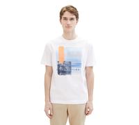 TOM TAILOR Homme T-Shirt Imprimé - Ajustement Régulier S M L XL XXL 3XL Bleu