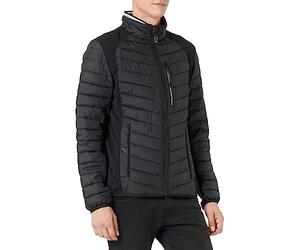 TOM TAILOR Homme Veste Matelassée Hybride, Black, M