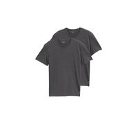 TOM TAILOR Hommes Lot de 2 t-shirts basiques 1008638, 11086 - Dark Grey Melange, L