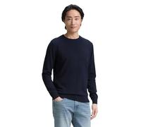 TOM TAILOR Hommes Pull 202212 Strickpullover Crewneck, 13160 - Knitted Navy Melange, S
