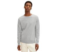 TOM TAILOR Hommes Pull 202212 Strickpullover Crewneck, 14427 - Light Soft Grey Melange, L