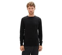 TOM TAILOR Hommes Pull 202212 Strickpullover Crewneck, 29999 - Black, S
