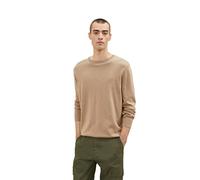TOM TAILOR Hommes Pull 202212 Strickpullover Crewneck, 31089 - Hazel Brown Melange, L