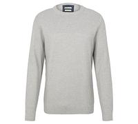 TOM TAILOR Hommes Pull basique en tricot avec structure 1032302, 14427 - Light Soft Grey Melange, 3XL