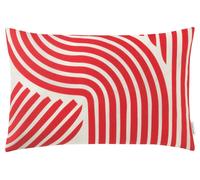 Tom Tailor Housse de coussin décoratif Organic Waves rouge 30x50cm