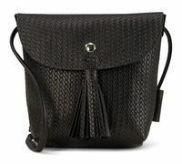 TOM TAILOR Ida Crochet Flap Bag XS No Zip Black