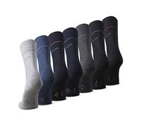 TOM TAILOR Lot de 7 paires de chaussettes en coton pour le quotidien et les loisirs - Chaussettes sobres pour homme avec aide au tri - Taille 39-42 et 43-46, gris, 43-46