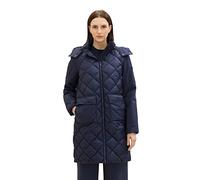 TOM TAILOR Manteau matelassé avec Capuche et Poches Amovibles Doudoune Femme, 10668-capitaine du Ciel Bleu, XXL Dames