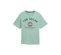 TOM TAILOR Men + T-Shirt bleu foncé / vert clair / orange, Taille 4XL