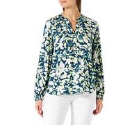 TOM TAILOR mine to five 1024624 Blouse à Motifs avec Manches ballon Femme ,10904 - Stormy Sea Blue ,36