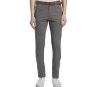 Tom Tailor Denim – Pantalon chino homme 1008253/10952 avec ceinture Castlerock Grey 34W/32L