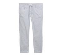 TOM TAILOR Pantalon bleu foncé / blanc, Taille 44