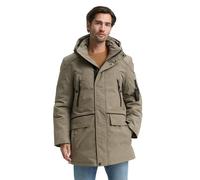 TOM TAILOR Parka pour Homme, 1047040, 32097, Vert Olive fumée, Taille L, 32097 - Smokey Olive Green, L