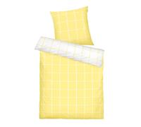 TOM TAILOR Parure de lit, 80x80 cm + 135x200 cm, 100% coton/renforcé, avec motif réversible et fermeture éclair de marque colorée, MLARGE CHECK Jaune, Blanc (Light Lemon & Crisp White)