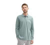Tom Tailor Polo piqué Basique à Manches Longues pour Homme, 27475 - Gris Menthe, XL