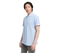 Tom Tailor Polo piqué pour Homme avec Stretch, 13302 - Bleu Clair métallique, L