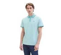 TOM TAILOR 1040822 Polo, 35651-Meadow Teal Twotone, M Homme