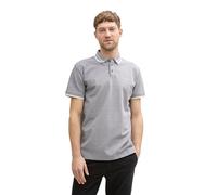 TOM TAILOR Polo pour Homme, 37458 - Tarmac Grey White Two Tone, L