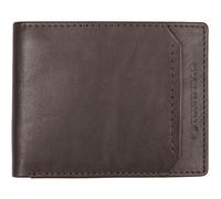 TOM TAILOR Bags Sam Portefeuille en Cuir pour Homme Format Paysage, Marron foncé, 10,5 x 2 x 8,5