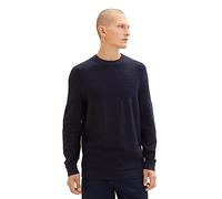 TOM TAILOR Pull à col Rond en Coton, 10668-sky Captain Blue, XL Homme