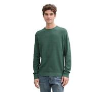 Tom Tailor Pull Basique en Coton pour Homme, 30358 - Green Dust Melange, 3XL
