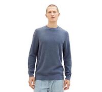 TOM TAILOR Pull Basique en Maille en Coton, 18964-bleu Indigo Vintage chiné, XXL pour des Hommes
