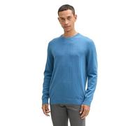 TOM TAILOR Pull en Tricot à col Rond pour Homme, 37095 - Bleu océan mélangé, XXL