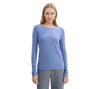 Tom Tailor Pull en Tricot avec col Rond pour Femme, 10436 - Bleu Colony, L