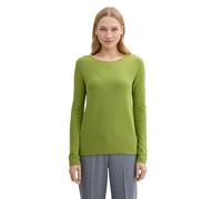 Tom Tailor Pull en Tricot avec col Rond pour Femme, 26778 - Pea Green, L