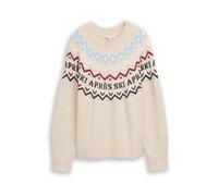 TOM TAILOR Pull-over beige / bleu clair / lie de vin / noir, Taille L