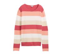TOM TAILOR Pull-over beige / rose / rouge / blanc, Taille XL
