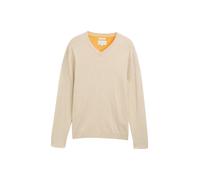 Tom Tailor 1039811 Pull-Over Homme, 28596 - Beige Doux Mélangé, 3XL