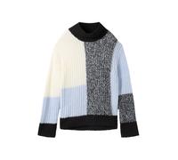 TOM TAILOR Pull-over bleu clair / noir / blanc, Taille XL
