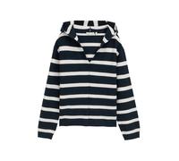 TOM TAILOR Pull-over bleu marine / blanc, Taille L