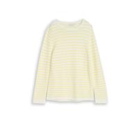 TOM TAILOR Pull-over 'Ottoman' citron vert / blanc, Taille S