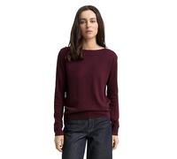 TOM TAILOR Pull pour Femme, 10525 - Mélange Rouge foncé, L