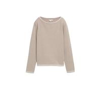 TOM TAILOR Pull pour Femme, 38705 - Soft Taupe Bubble Knit Stripe, XXL