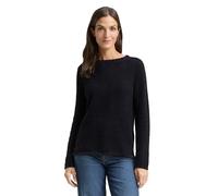 TOM TAILOR Pull pour Femme, 39241 - Rayures Noires avec Plumes, XXL