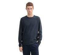 TOM TAILOR Pull pour Homme, 36958 - Stormy Blue Navy Finestripe, M