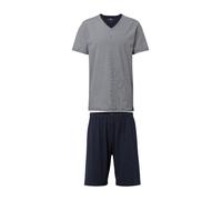 TOM TAILOR Pyjama court bleu nuit / gris foncé, Taille XXL