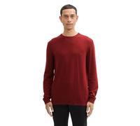 TOM TAILOR Référence : 1043266 Pull-Over, 35676-burgundy Dark Red Melange, L Homme