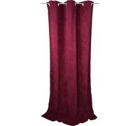 TOM TAILOR Rideau à œillets opaque CASUAL CORD rouge vin 140 x 245 cm