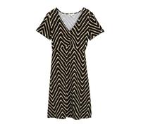 TOM TAILOR 1045309 Robe, 38779-Design Zigzag Noir, 36 Femmes