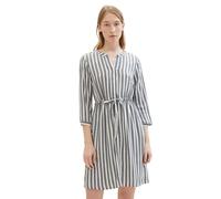 TOM TAILOR Robe pour Femme, 26940 - Rayures Verticales Bleu Marine cassé, 42